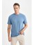 %100 Pamuk New Regular Fit Bisiklet Yaka Basic Düz Kısa Kollu Tişört V7699AZ25SP 4