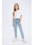 Kız Çocuk Mom Fit Standart Paça Jean Pantolon D7095A825SM 2