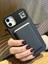 iPhone 11 Uyumlu Kamera Çerçeve Standlı Siyah Karbon Deri Cüzdanlı Kılıf 1