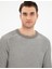 Erkek Açık Gri Melanj Slim Fit Bisiklet Yaka Triko Kazak 50297117-VR091 2
