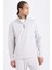 DefactoFit Standart Fit Dik Yaka Fermuarlı Skuba Dalgıç Kumaş Sporcu Sweatshirt D7305AX25SP 4