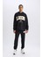 Defacto Fit Nba Los Angeles Lakers Oversize Geniş Kalıp Kapüşonlu Skuba Dalgıç Kumaş Sporcu Sweatshırt D6709Ax25Sp 5