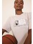 DeFactoFit NBA Wordmark Oversize Geniş Kalıp Bisiklet Yaka Sporcu Pike Kısa Kollu Tişört D6121AX25SP 1