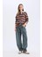 Coool Loose Fit Polo Yaka Çizgili Uzun Kollu Tişört E4915AX25SP 4