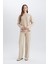 Triko Pantolon Wide Leg Geniş Bol Paça Selanik Kumaş Basic Düz D0361AX24AU 3