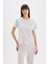Pijama Takımı Bisiklet Yaka Kısa Kollu Üst Beli Lastikli Uzun Alt-Fall in Love E5820AX25SP 3