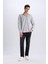 Modern Fit Polo Yaka Basic Düz Uzun Kollu Gömlek E5045AX25SM 2