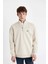 Comfort Regular Fit Rahat Kalıp Fermuarlı Dik Yaka Baskılı Sweatshirt C6132AX24AU 5