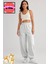 Kışlık Bol Kalıp Kalın Eşofman Baggy Sweatpants Jogger Siyah-Gri 2