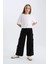 Kız Çocuk Wide Leg Kargo Geniş Paça Jean Pantolon D7373a825sm 5