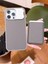 Apple iPhone 15 Pro Uyumlu Kamera Çerçeve Standlı Gri Karbon Deri Cüzdanlı Kılıf 4