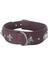 Deri Parlak Taşlı Köpek Boyun Tasması 38-43 cm Small Mor 1