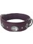 Deri Parlak Taşlı Köpek Boyun Tasması 28-32 cm x-Small Mor 3