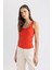 Slim Fit Dar Kesim U Yaka Ribana Basic Düz Atlet C0095AX24SM 3