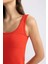 Slim Fit Dar Kesim U Yaka Ribana Basic Düz Atlet C0095AX24SM 4