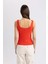 Slim Fit Dar Kesim U Yaka Ribana Basic Düz Atlet C0095AX24SM 5