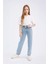Kız Çocuk Paperbag Jogger Paça Pamuklu Jean Pantolon D7112A825SM 3