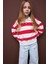 Kız Çocuk Relax Fit Polo Yaka Çizgili Sweatshirt D7443A825SP 3