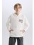 Erkek Çocuk Oversize Geniş Kalıp Kapüşonlu Sırt Baskılı Sweatshirt D8495A825SP 5