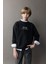 Erkek Çocuk Oversize Geniş Kalıp Bisiklet Yaka Sırt Baskılı Yıkamalı Soluk Efektli Sweatshirt D8494A825SP 3