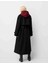 Allbucks Bershka, Siyah Oversize Yün Içerikli Kaşe Trençkot Kaban ABBRS1009 2