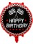 Damalı Happy Birthday Folyo Balon 1 Adet 1