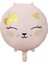 Retro Sevimli Pembe Kedi Folyo Balon 1 Adet 1
