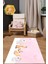 Dijital Baskılı Hayvan Karakterli Yıkanabilir Kaymaz Taban Çocuk Odası Halısı, Çocuk-86-Pembe, 4
