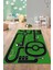 Dijital Baskılı Otomobil Yol Desenli Yıkanabilir Kaymaz Taban Çocuk Odası Halısı, Çocuk-55-Yeşil, 5