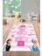 Dijital Baskılı Kraliçeli Seksek Model Yıkanabilir Kaymaz Taban Çocuk Odası Halısı, Çocuk-76-Pembe, 1