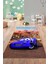 Dijital Baskılı Araba Desenli Yıkanabilir Kaymaz Taban Çocuk Odası Halısı, Çocuk-60-Mavi, 4