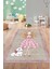 Baskılı Çizgi Film Kedi Ve Kız Karakter Desenli Yıkanabilir Kaymaz Çocuk Halısı, Çocuk-80-Pembe, 1