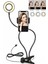 LED Ring Light Youtuber Light Stüdyo Işığı Akrobat Selfie LED Masa Lambası 3 Renk Işıklı 2in1 3