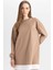 Regular Fit Bisiklet Yaka Basic Düz Etek Ucu Detaylı Sweatshirt Tunik A9527AX24WN 1
