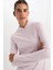 Fit Slim Fit Dar Kesim Kapüşonlu Sporcu Uzun Kollu Tişört D0637AX24AU 3