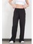 Kadın Beli Lastikli Bol Paça Cep Detaylı Pantolon Siyah - 25576 5