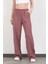 Kadın Beli Lastikli Bol Paça Cep Detaylı Pantolon Lila - 25576 5