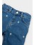 Kız Bebek Çiçekli Geniş Paça Jean Pantolon D9440A525SP 2
