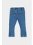 Kız Bebek Çiçekli Geniş Paça Jean Pantolon D9440A525SP 4