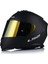 Storm 2 Mat Siyah Fullface Motosiklet Kaskı Gold Camlı 1