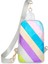 Kadın Renkli Gökkuşağı Dikişli Çapraz Omuz Omuz Göğüs Çantası (Yurt Dışından) 1