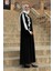 Çiçek Işleme Detay Abaya 3914 Siyah 3