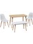 Eames Sandalye-Bank Argos Ahşap Mdf Sabit Mutfak Masası Takımı - 70 x 120 cm 1