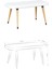 Eames Sandalye-Bank Argos Ahşap Mdf Sabit Mutfak Masası Takımı - 70 x 120 cm 3