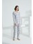Angelique Pamuk Uzun Kol Kadın Pijama Takımı 21501 2