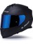 Storm 2 Mat Siyah Kapalı Motosiklet Kaskı Mavi Camlı 1