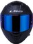 Storm 2 Mat Siyah Kapalı Motosiklet Kaskı Mavi Camlı 2