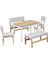Ege Sandalye-Bank Avanos Ahşap Mdf Açılır Mutfak Masası Takımı - 70 x 120+30 cm 1