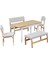 Ege Sandalye-Bank Avanos Ahşap Mdf Açılır Mutfak Masası Takımı - 70 x 120+30 cm 2