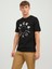 Jack Jones Erkek Jjwarrior Bisiklet Yaka Siyah Tişört 12242554 2